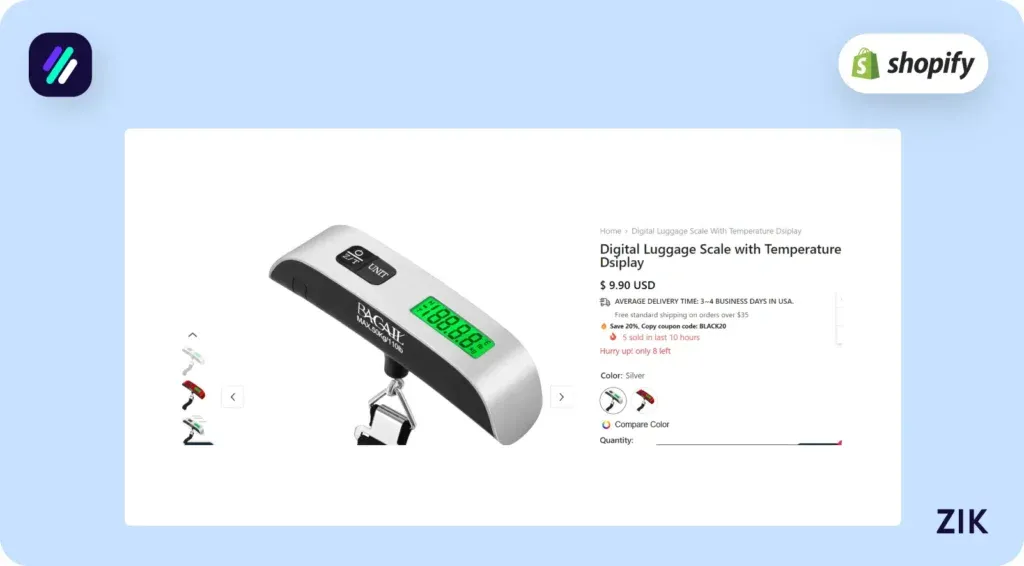 Digital Luggage Scale Top Product