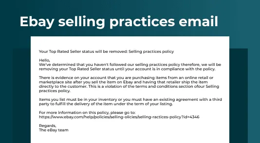 Flagged Accounts and The eBay selling practices email