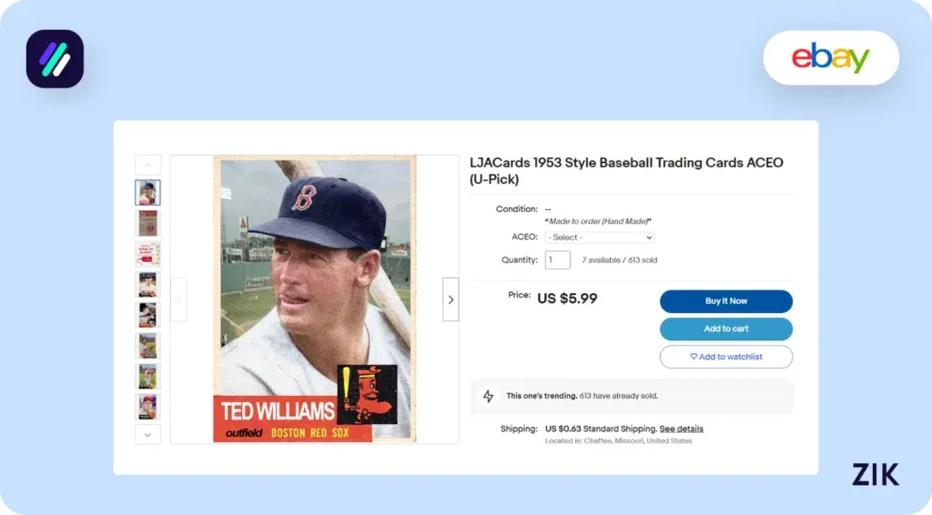 LJACards 1953 Style Baseball Trading Cards