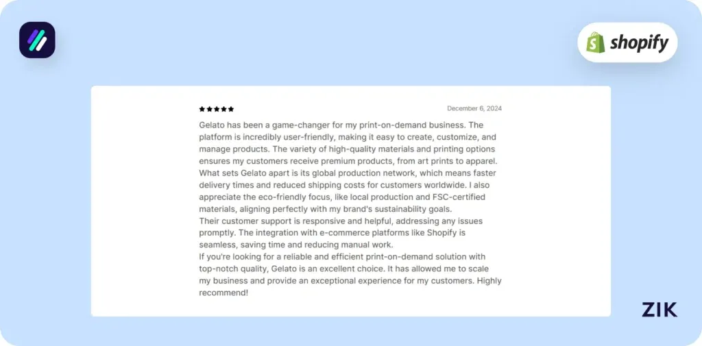 Print on Demand Apps Gelato review