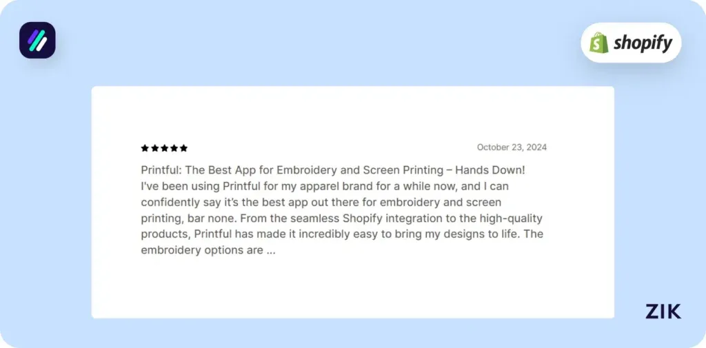 Print on Demand Apps Printful review