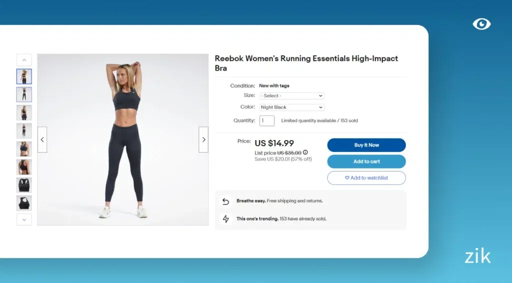 Showcase your product in various ways using multiple photos