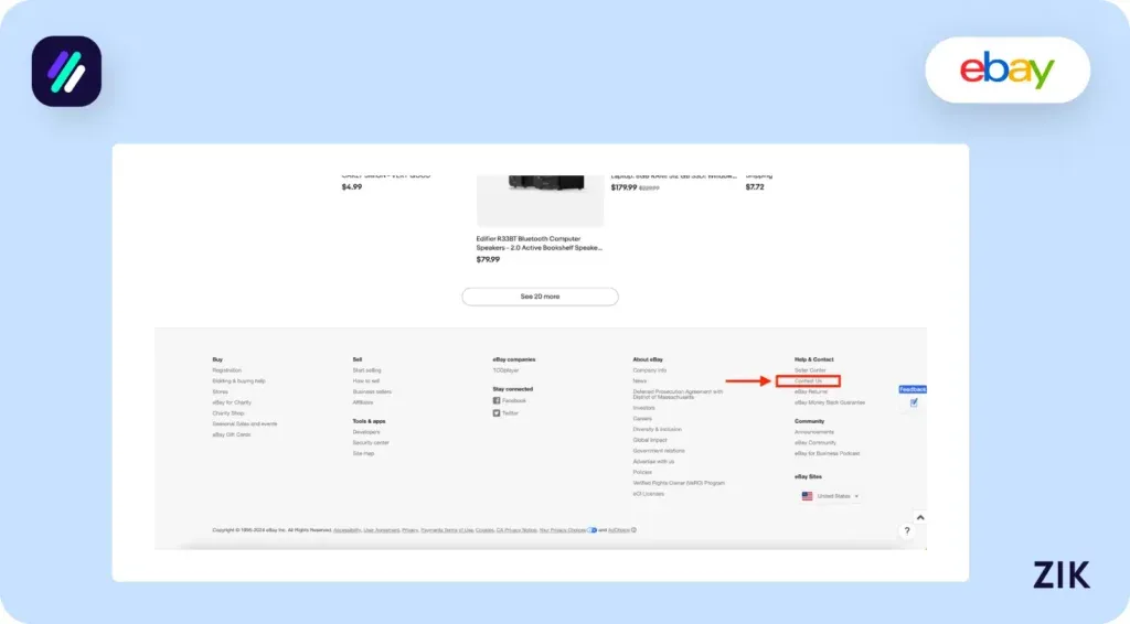 Visit the eBay website