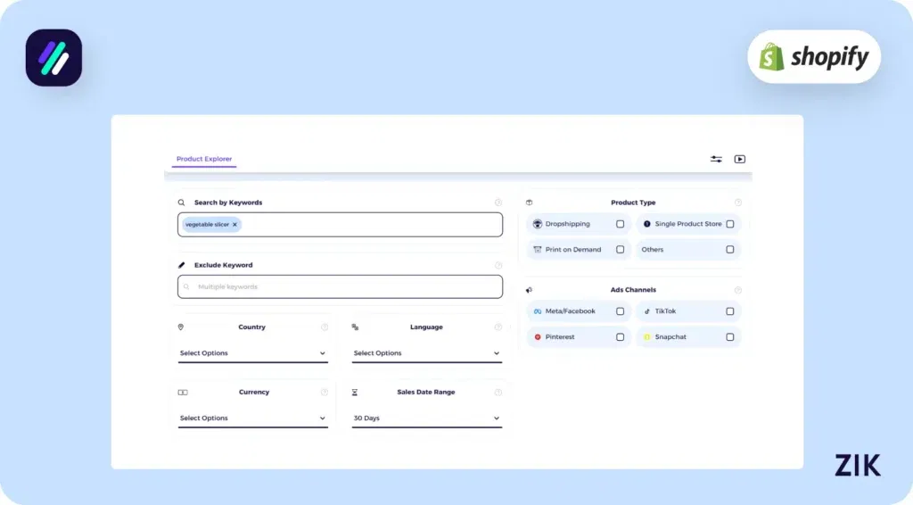 input the keyword 'vegetable slicer' into the search bar