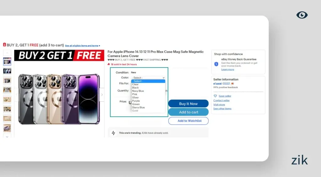 multiple product listings for the same product