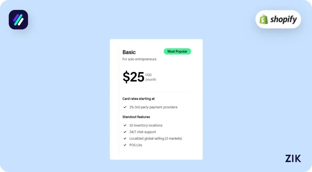Shopify Basic Plan