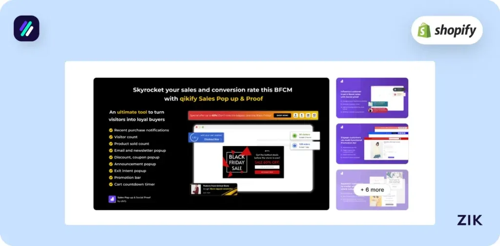 Shopify Pop-Up Apps Qikify Sales Pop