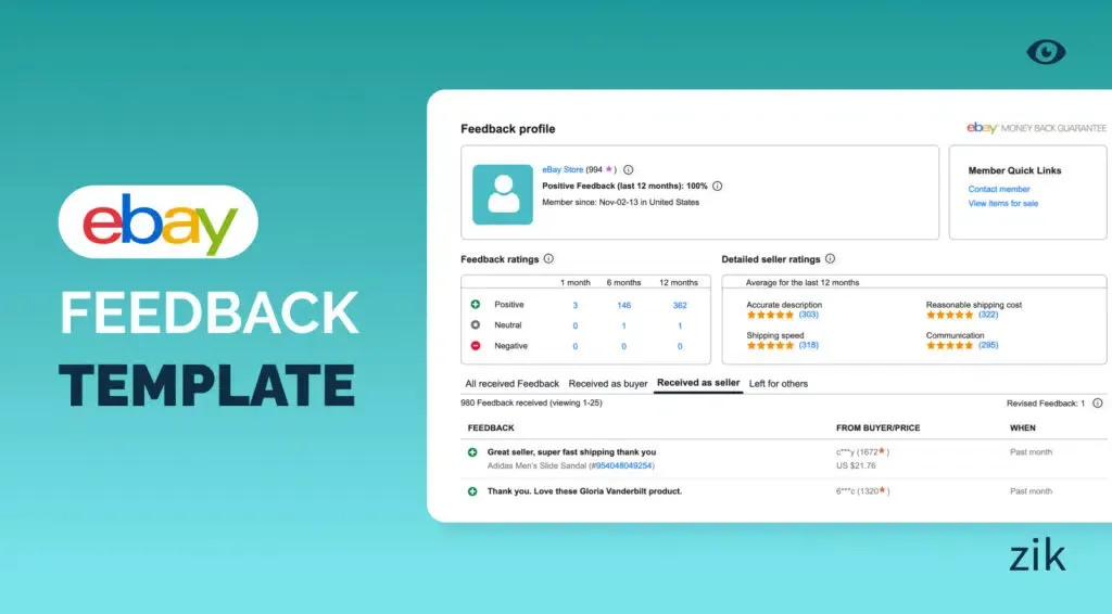 ebay feedback examples