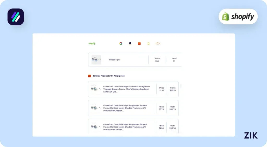 product research tools like ZIK Analytics