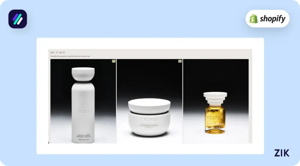 store recommends these products along with those included in the bundle