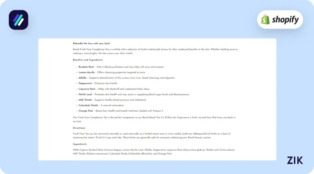 writing product descriptions