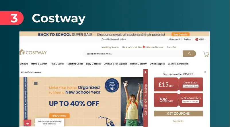 Costway UK Dropshipping Supplier