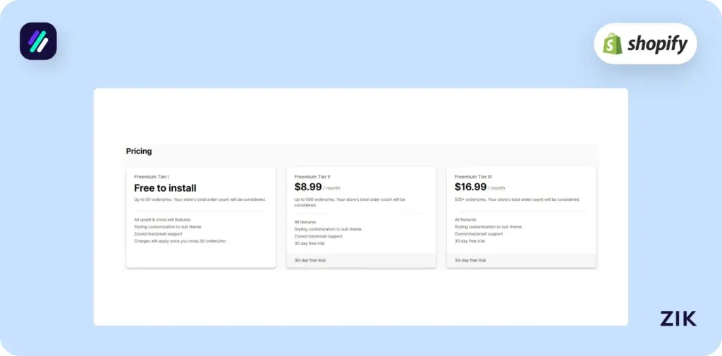 Upsell Apps For Shopify Upsell & Cross Sell - Selleasy pricing