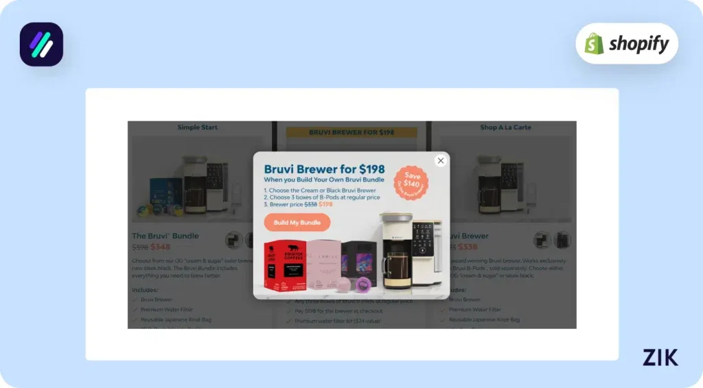 Use Cross Sell Popups