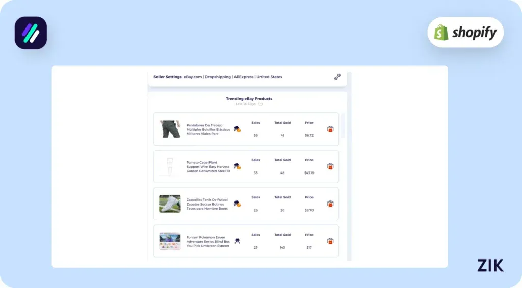 import products from Aliexpress to your Shopify store