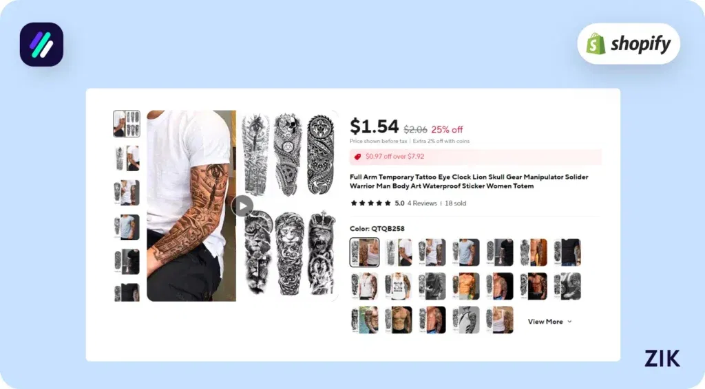 option on Aliexpress