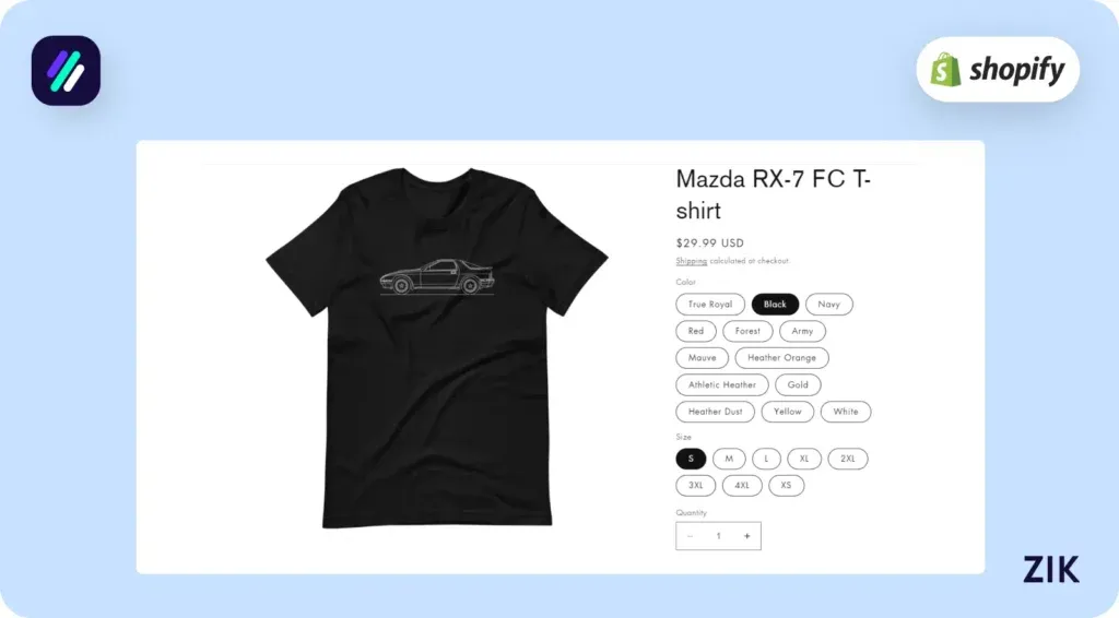 sold on your Shopify website