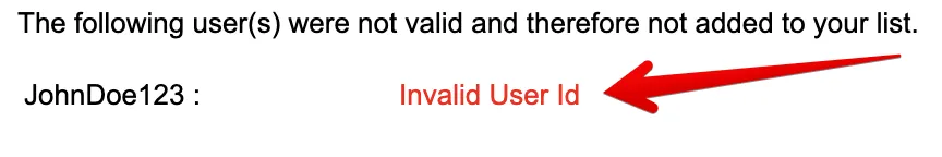you’ve entered an invalid username or email address
