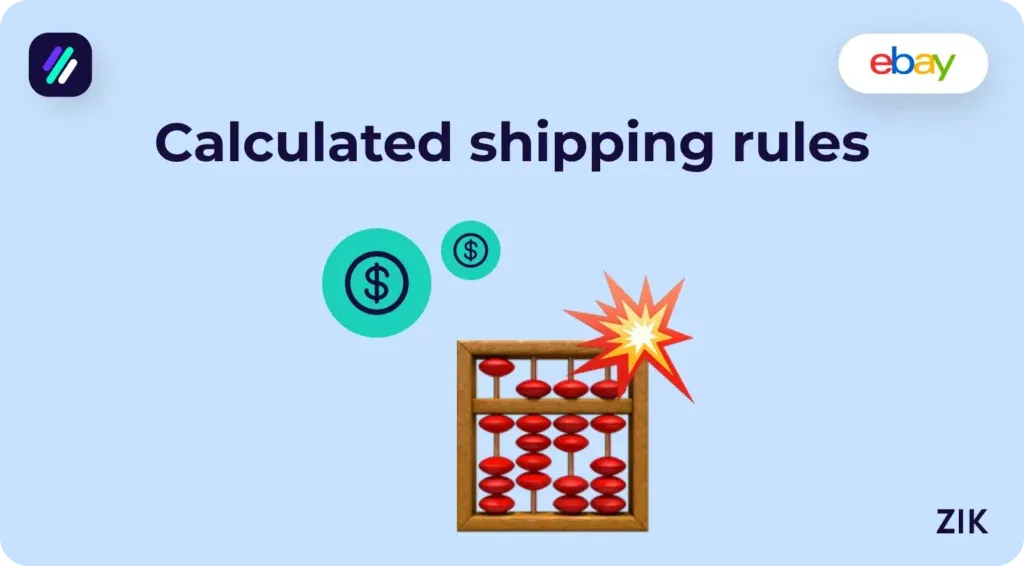 About eBay calculated shipping rules