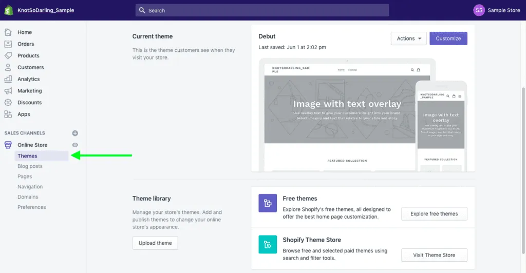 On the ‘Themes’ page