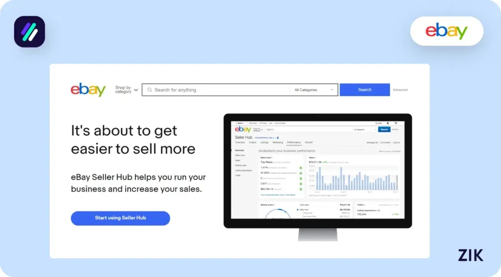 What is the eBay Seller Hub?