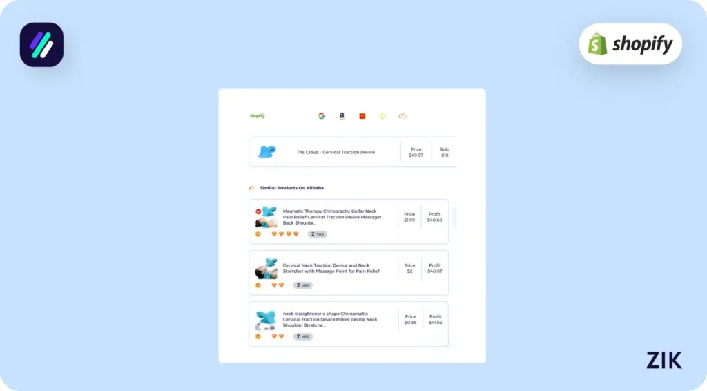 click on the Box icon next to the product