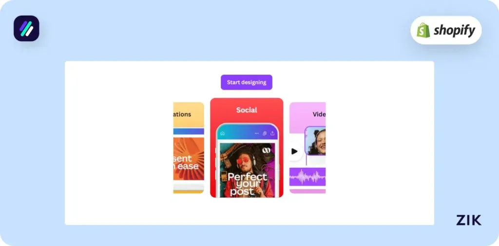 create a template for an Instagram story