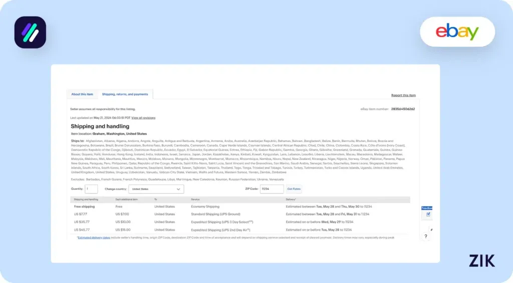 shipping and handling