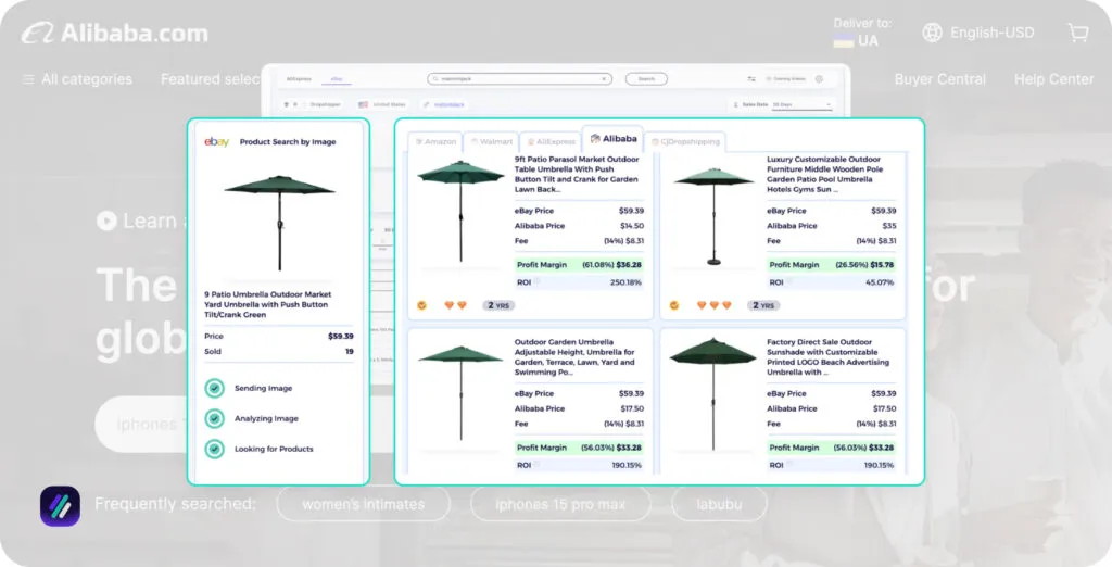 Alibaba to eBay Product search