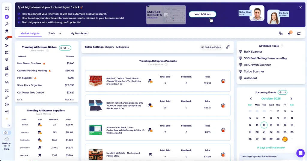 Alibaba to eBay dropshipping trending Niches ZIK Analytics