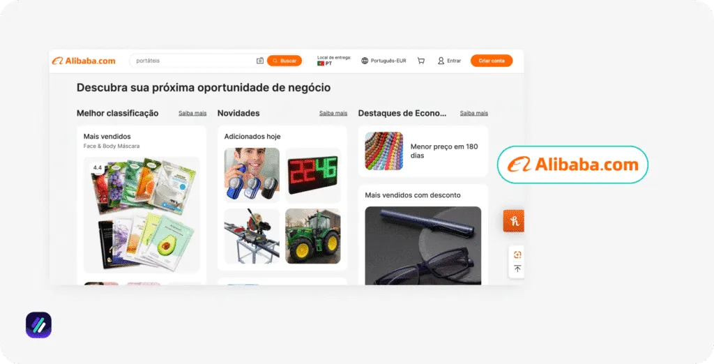 Best Shopify Suppliers alibaba homepage