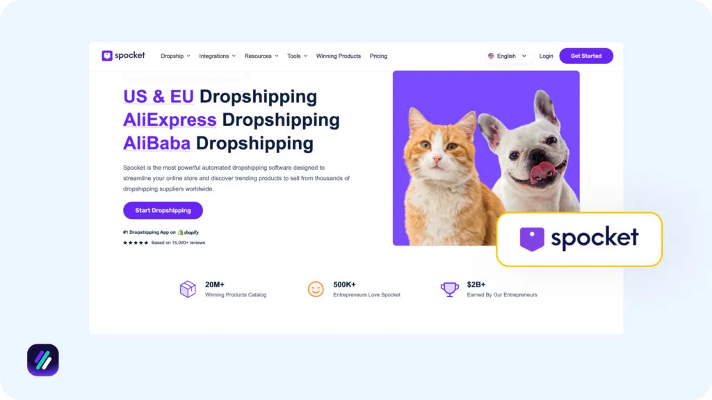 Best dropshipping supplier for pet supplies is Spocket