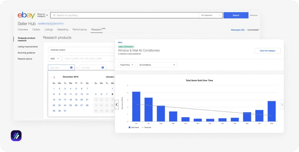 Best product research tools eBay Seller Hub