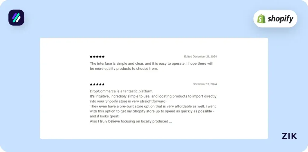 DropCommerce reviews