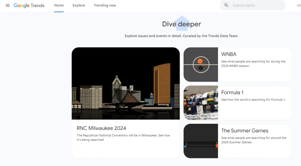 Google Trends Industry Trends on How to Find Products to Sell on Shopify