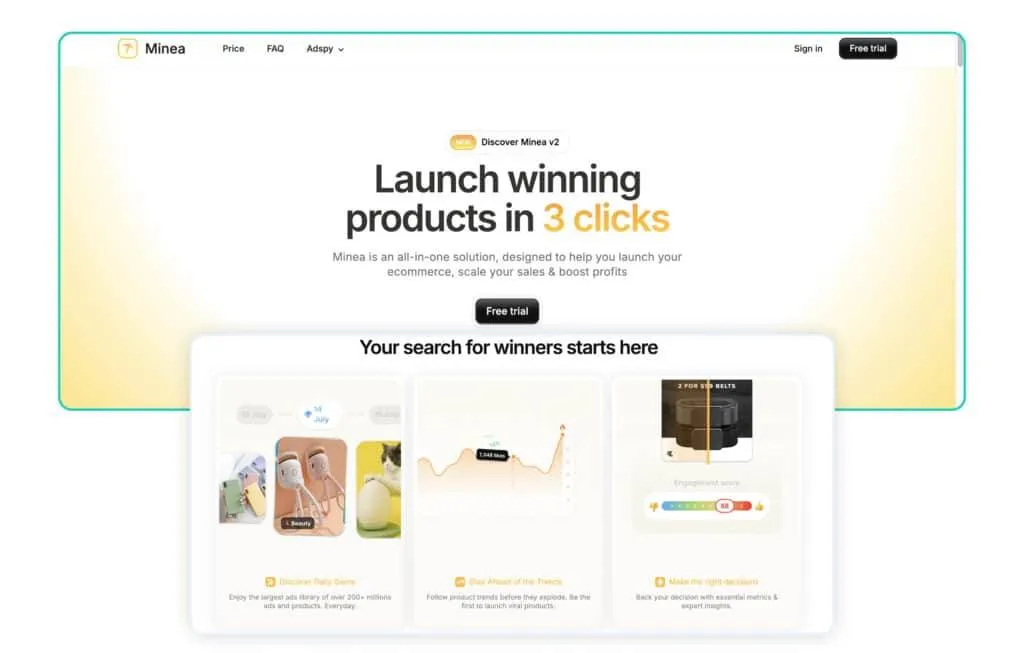 PPSPY alternatives and competitors Minea platform