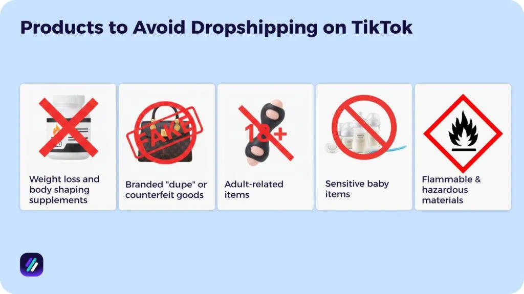 Products to Avoid Dropshipping on TikTok