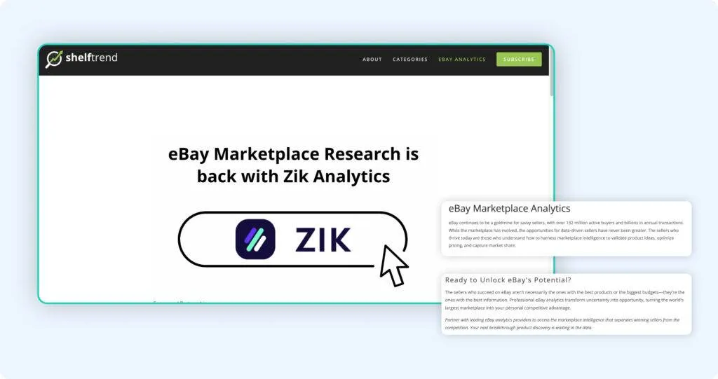 Terapeak alternatives and competitors Shelftrend platform