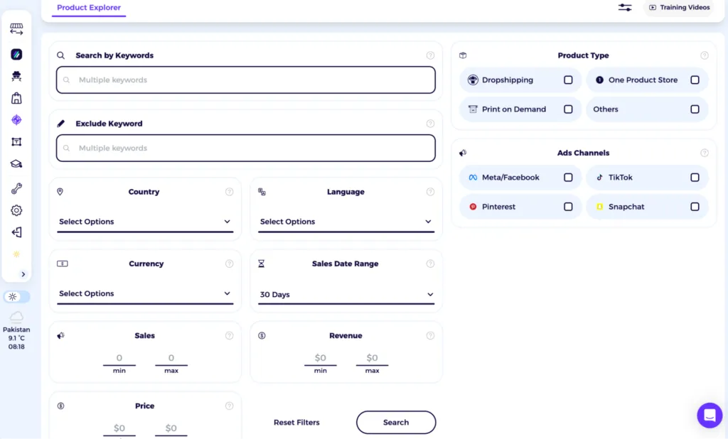 ZIK analytics shopify product explorer for alibaba to shopify product research