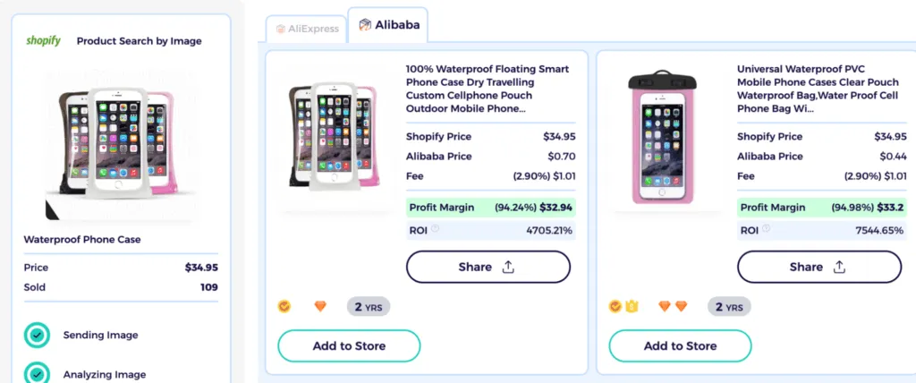 assess potential product profit of the found supplier