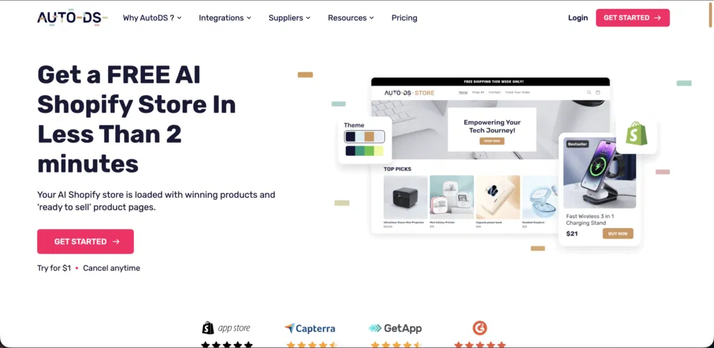 autods dropshipping website builders