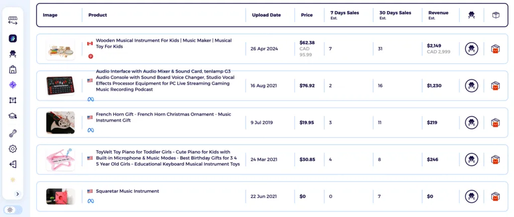 best dropshipping products musical instruments