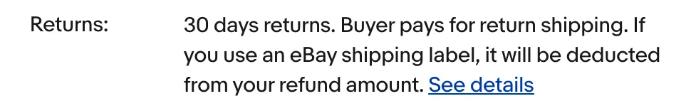 check returns set up and guarantee terms