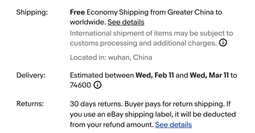 compare shipping speed and delivery promitse for each product