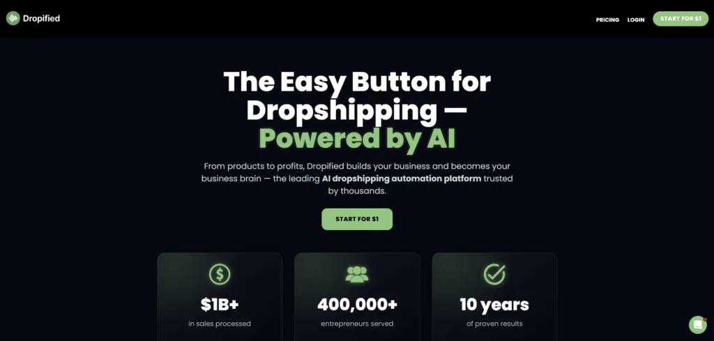 dropified is one of the oberlo alternatives