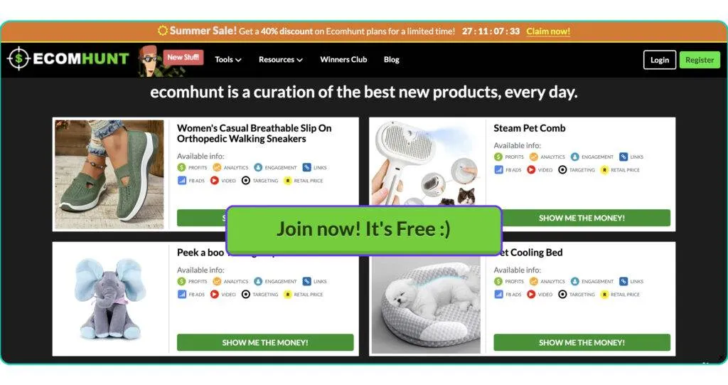 dropship.io alternatives and competitors Ecomhunt platform
