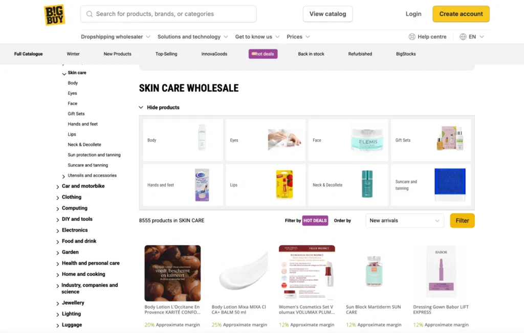 dropshipping cosmetics supplier big buy eu supplier