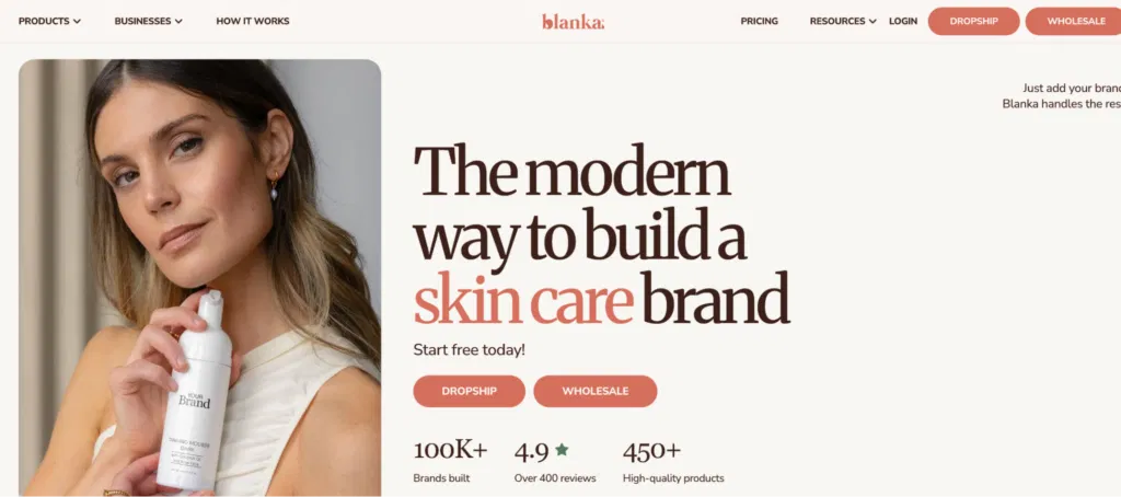 dropshipping cosmetics supplier blanka