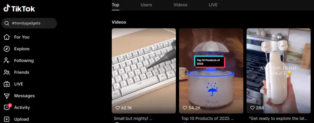 dropshipping tip in product research check for tiktok trending hashtags