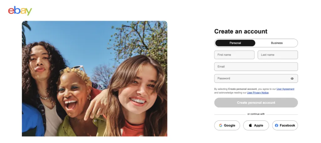 ebay create account for jewelry sales